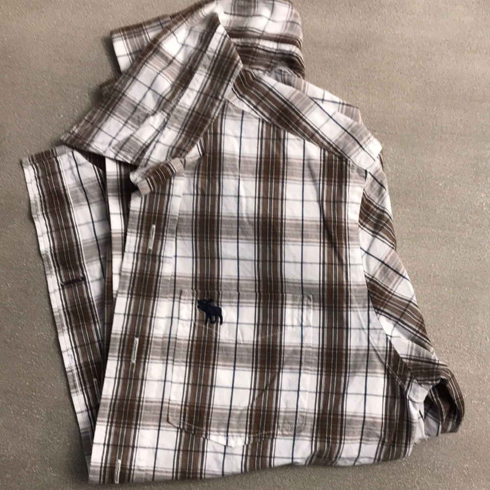 Abercrombie kids button up plaid shirt size S